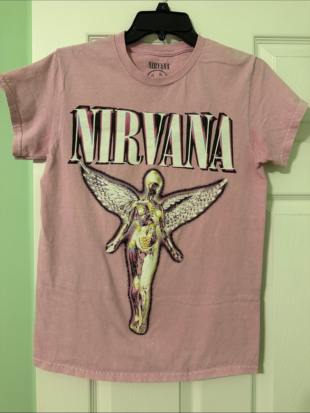 NIRVANA Pink Graphic Tee, 1993 Tour